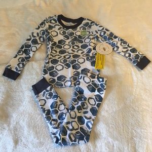 Burt’s Bees Baby Pajamas Waterfall Watercolor Hive